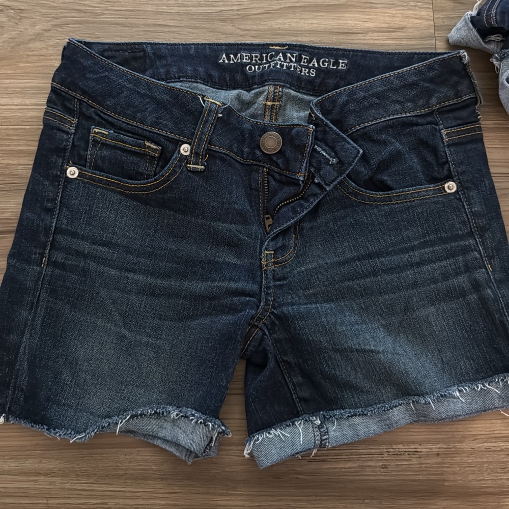 American Eagle Outfitters Dark Blue Denim Shorts